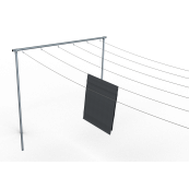 Laundry drying stand | Cross tube 3000 mm6 hooks, one-sided | steel tube  48 mm